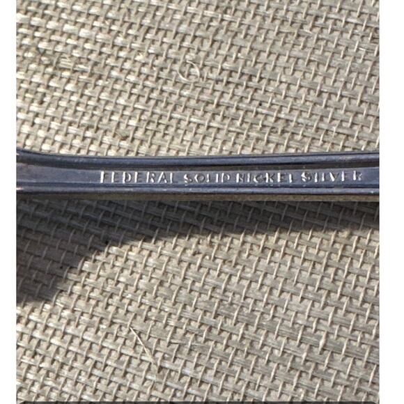 Vintage Federal Solid Nickel Silver Lot Set of 3 Olive pickle Forks cocktail - Picture 12 of 16